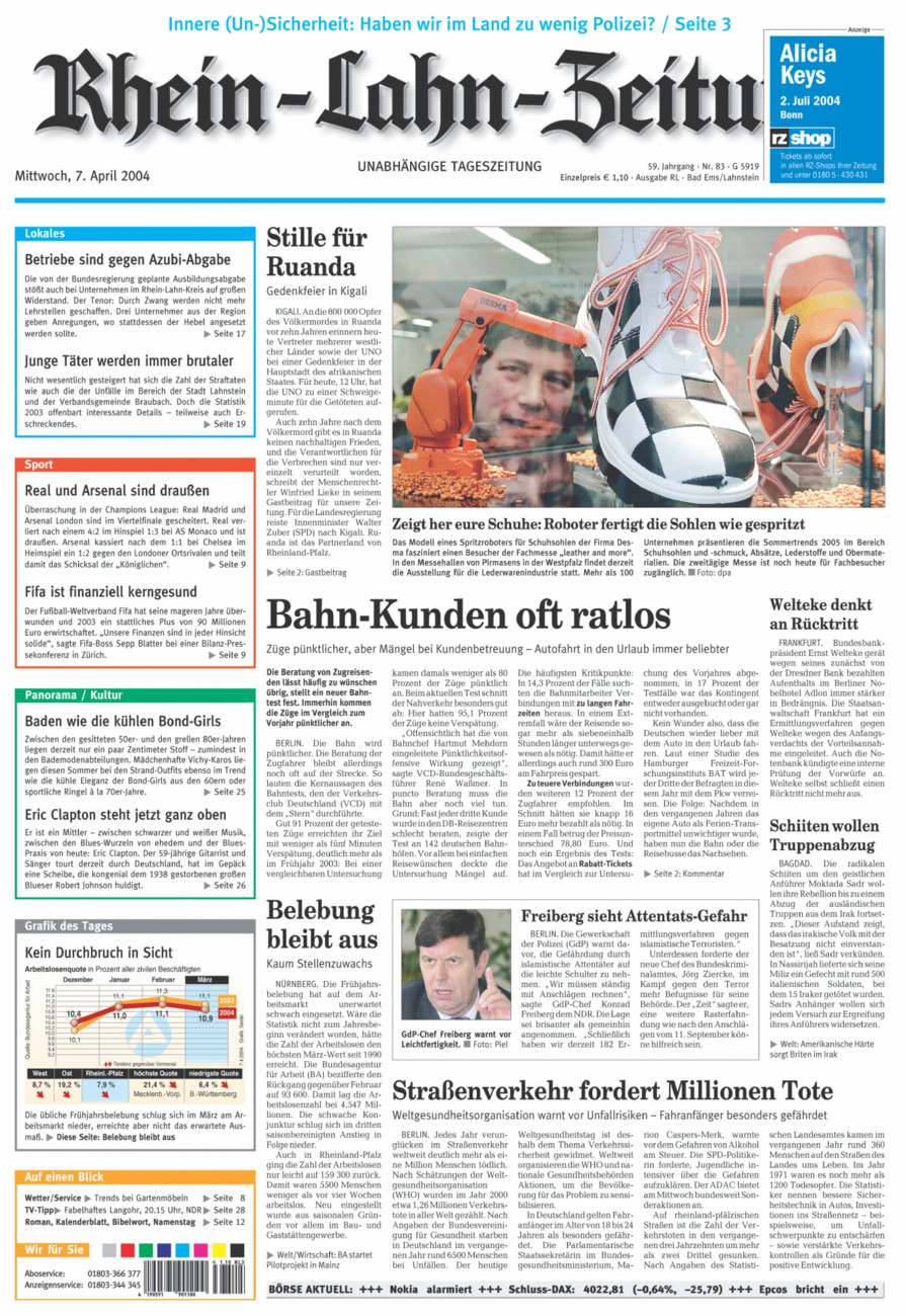 Rhein-Lahn-Zeitung vom Mittwoch, 07.04.2004