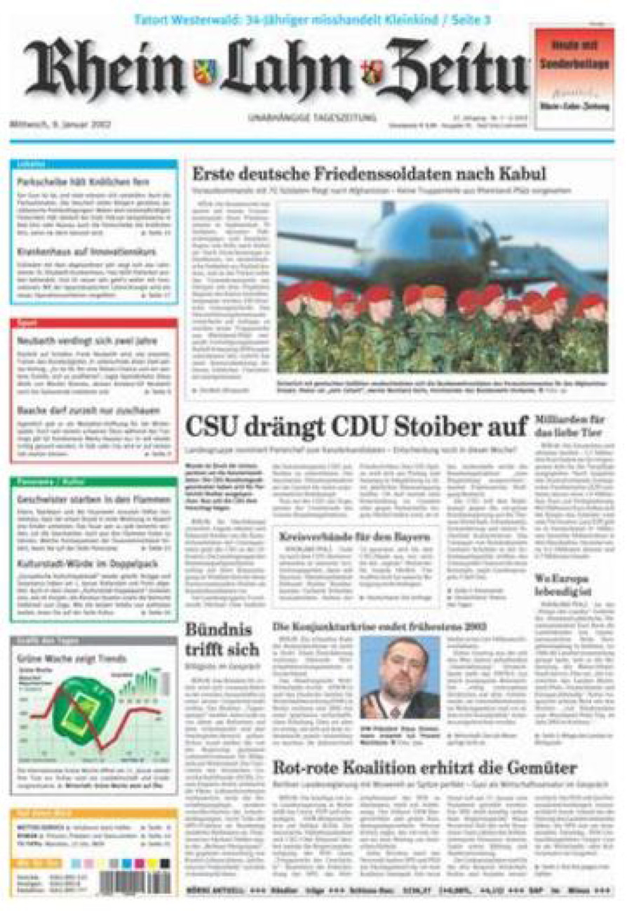 Rhein-Lahn-Zeitung vom Mittwoch, 09.01.2002