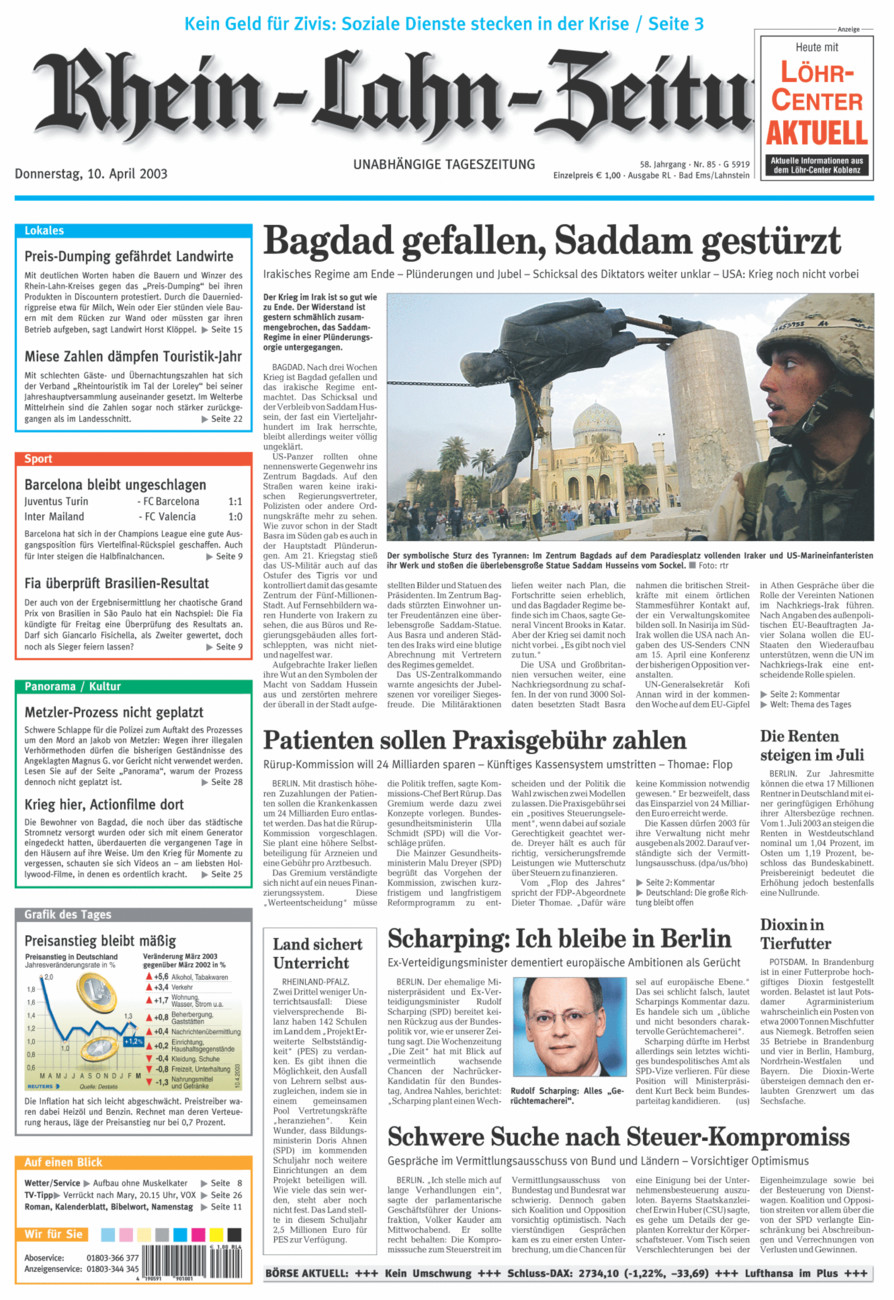 Rhein-Lahn-Zeitung vom Donnerstag, 10.04.2003