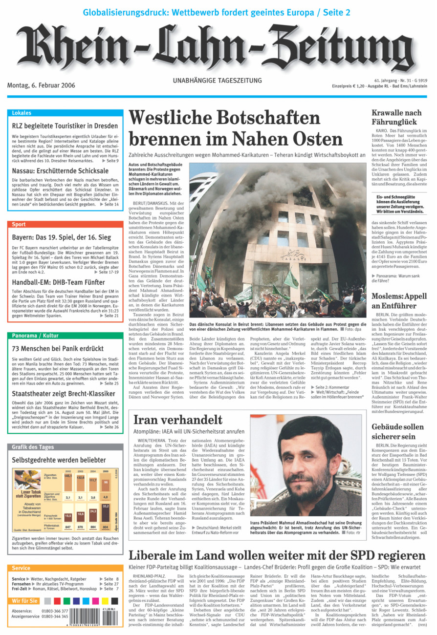 Rhein-Lahn-Zeitung vom Montag, 06.02.2006
