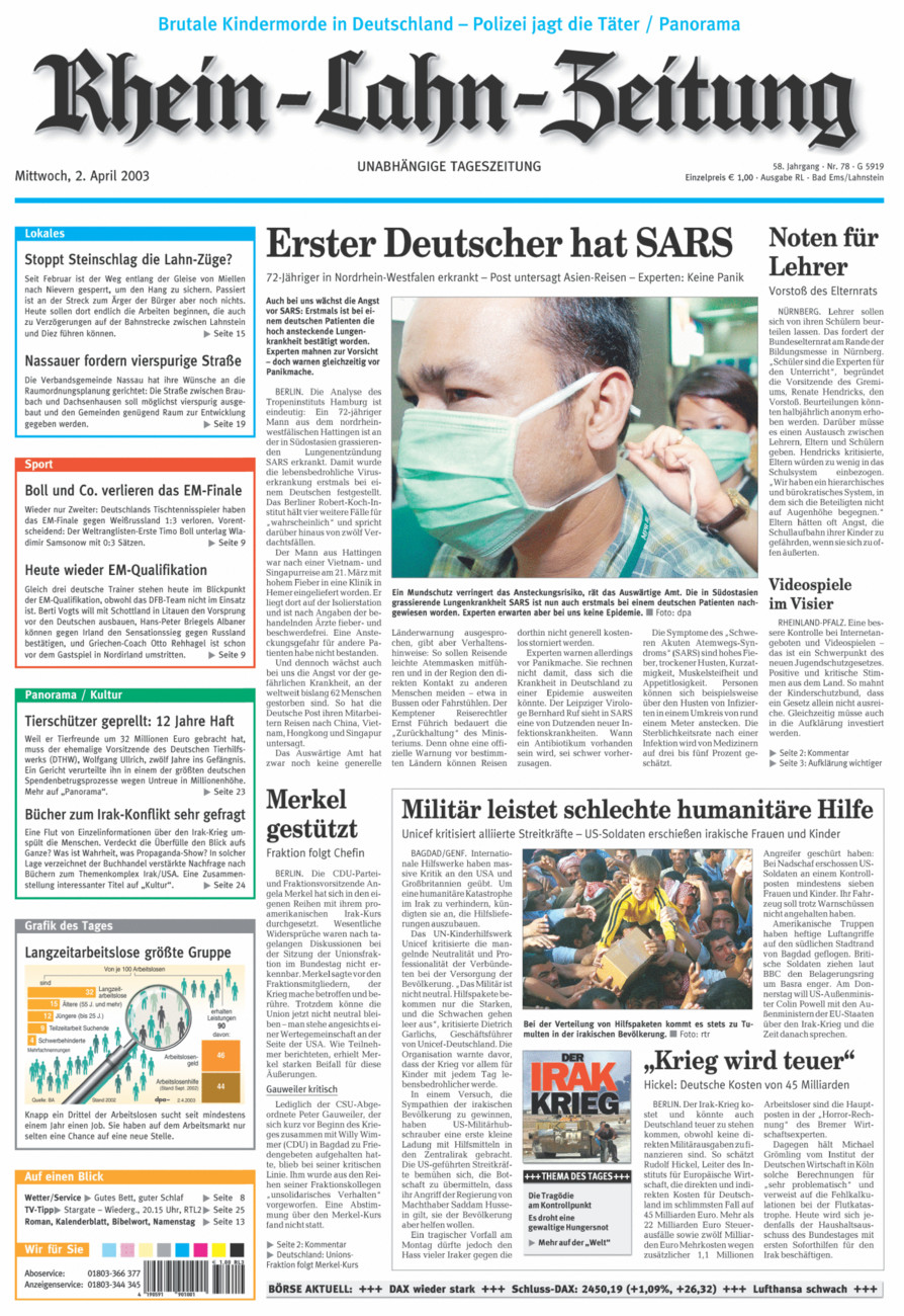 Rhein-Lahn-Zeitung vom Mittwoch, 02.04.2003