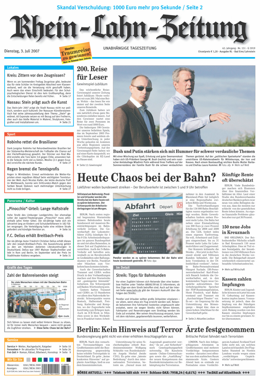 Rhein-Lahn-Zeitung vom Dienstag, 03.07.2007