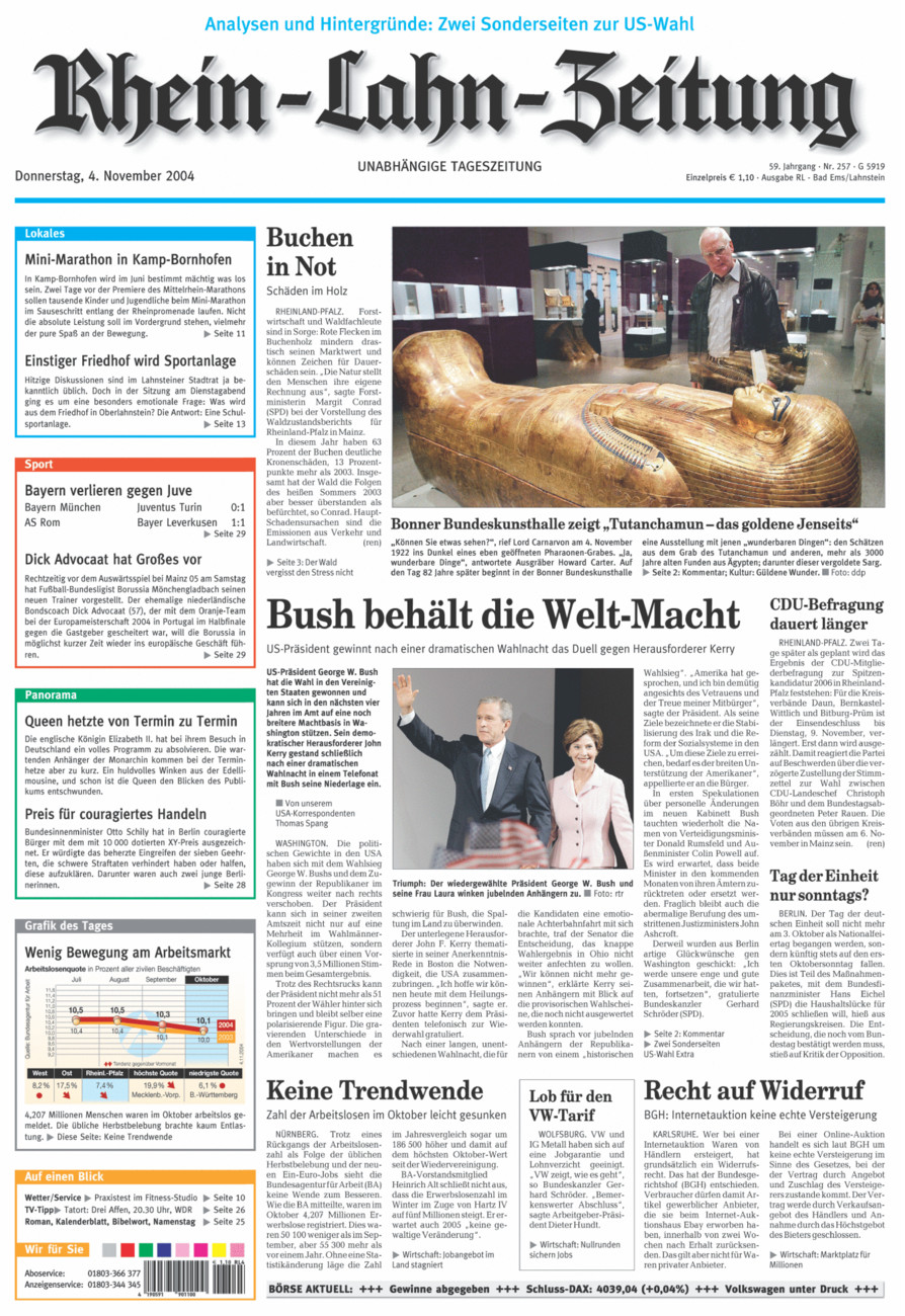 Rhein-Lahn-Zeitung vom Donnerstag, 04.11.2004