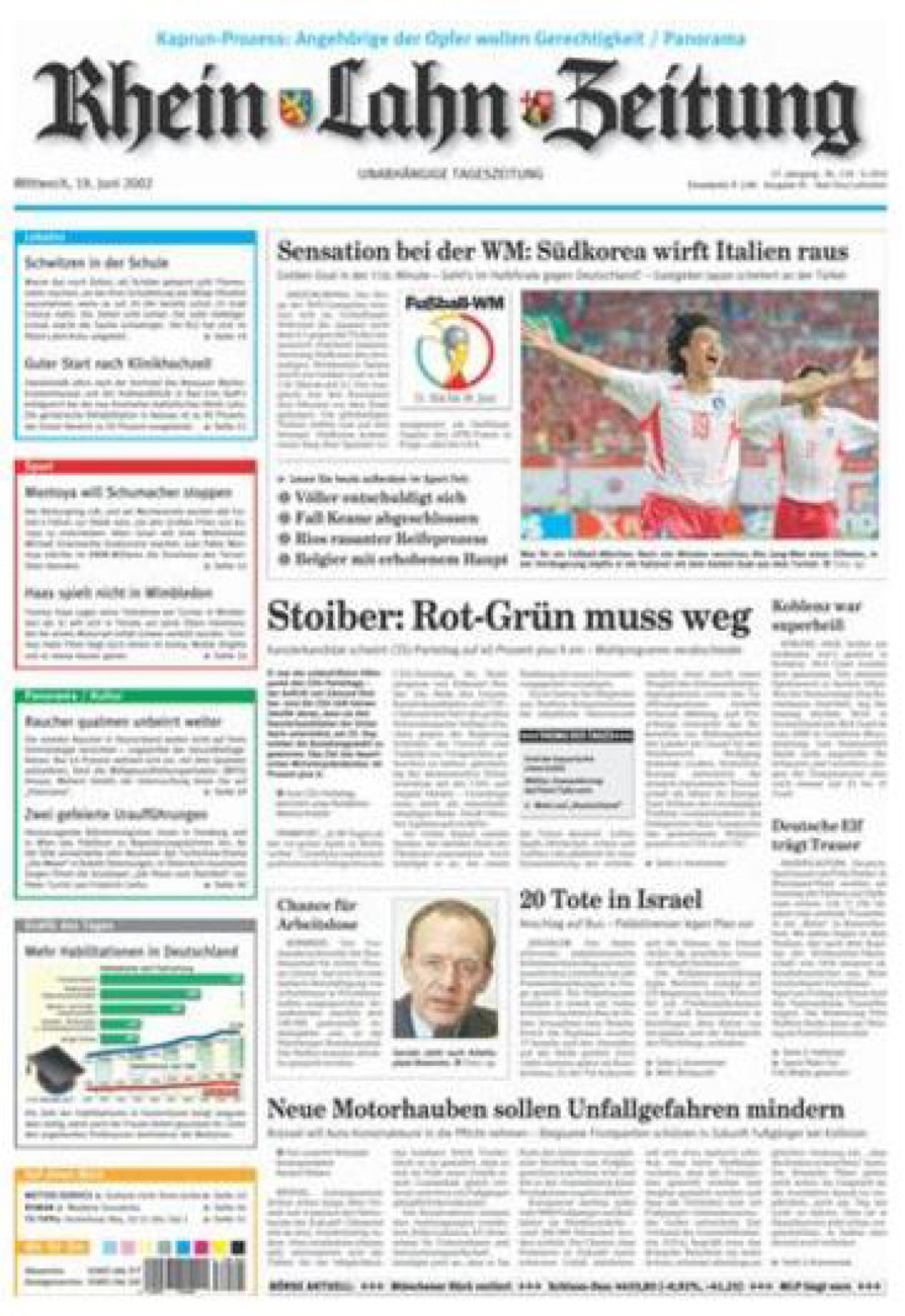 Rhein-Lahn-Zeitung vom Mittwoch, 19.06.2002