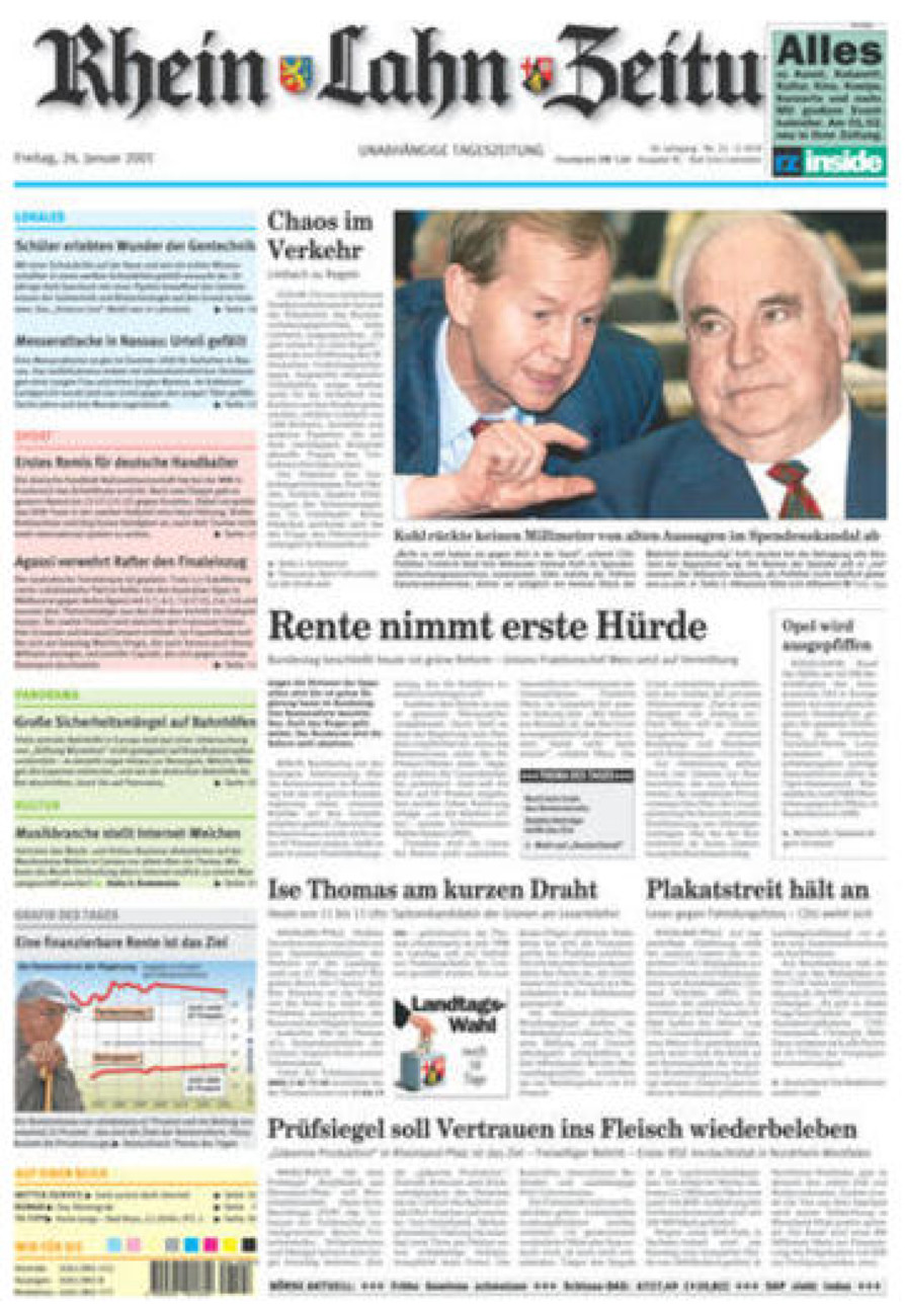 Rhein-Lahn-Zeitung vom Freitag, 26.01.2001