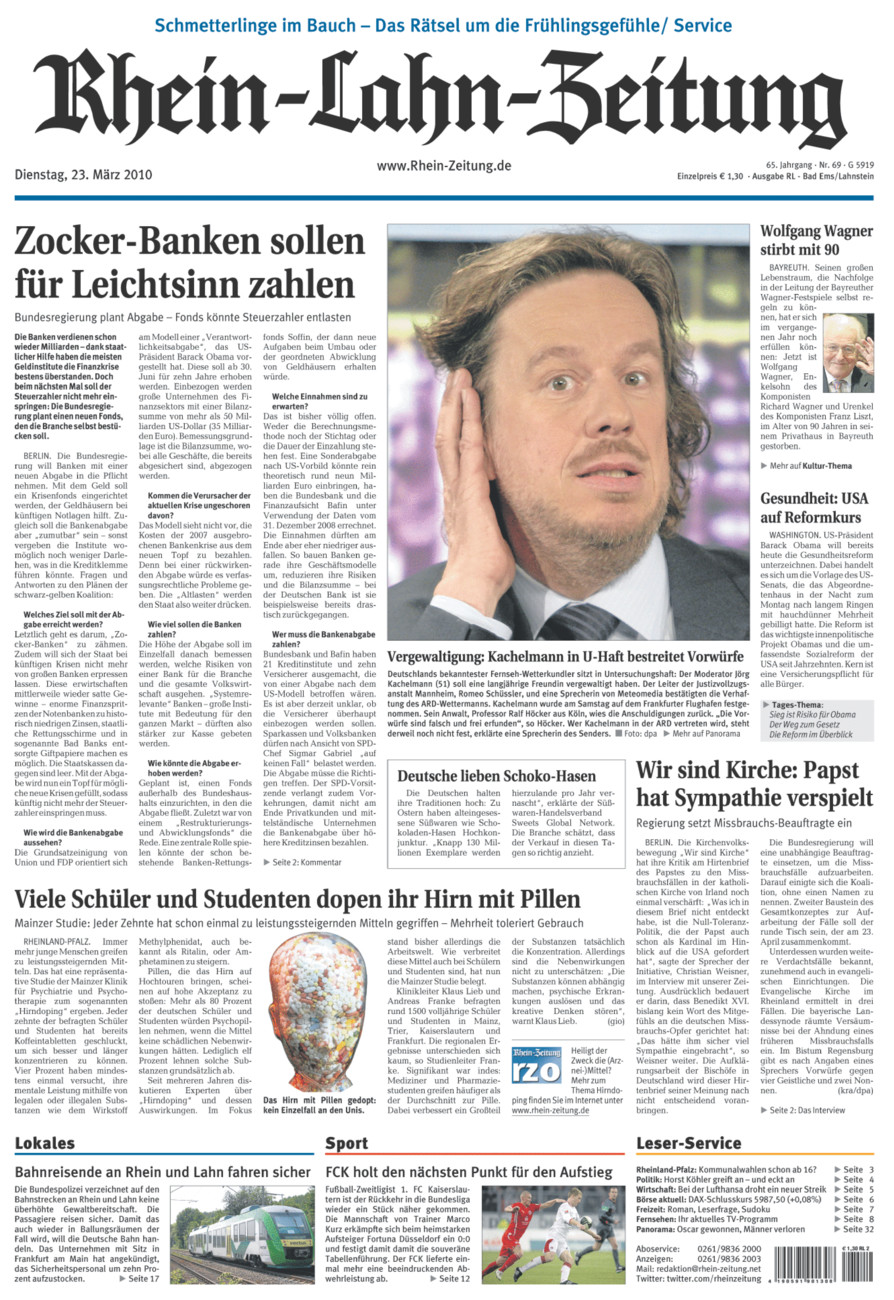 Rhein-Lahn-Zeitung vom Dienstag, 23.03.2010