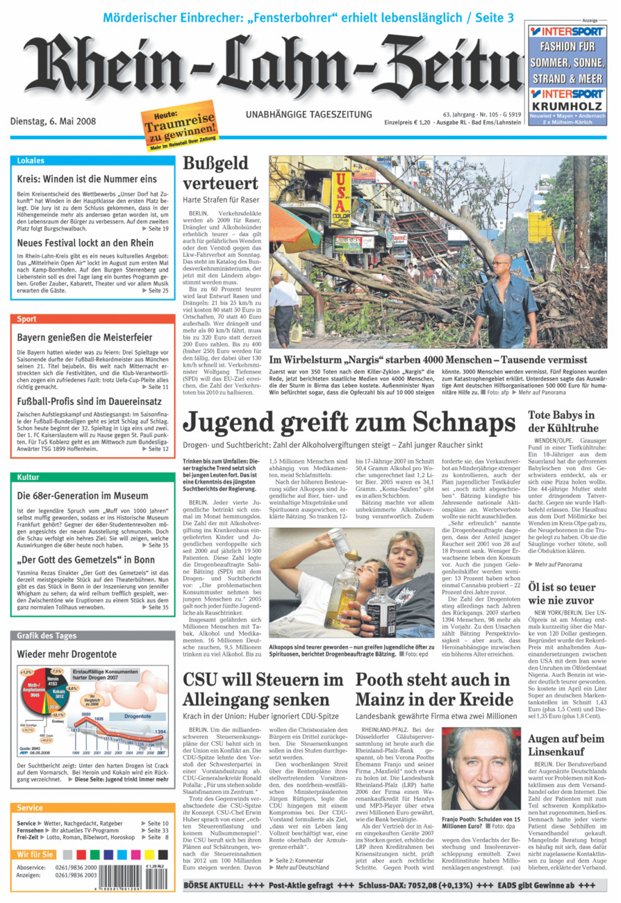 Rhein-Lahn-Zeitung vom Dienstag, 06.05.2008