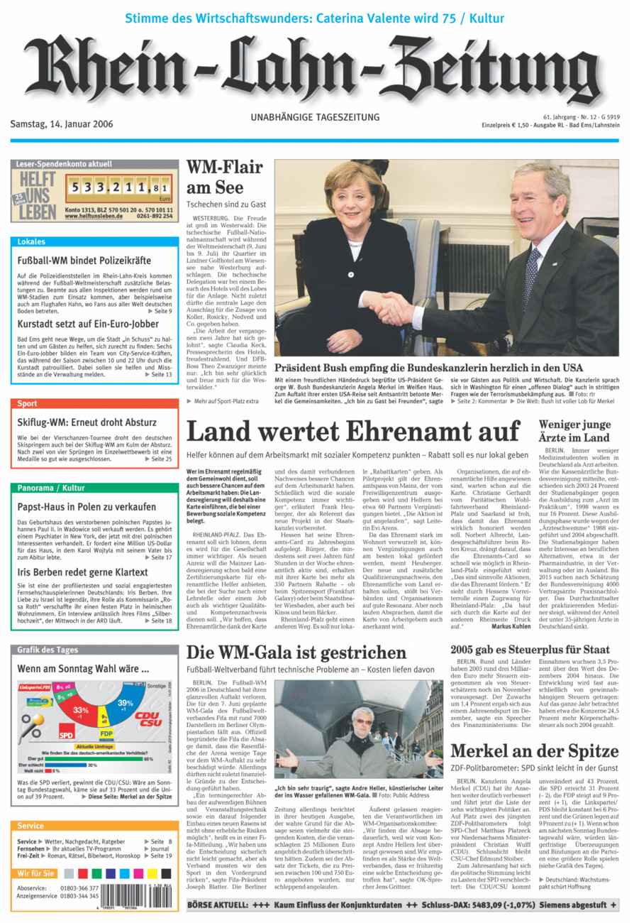 Rhein-Lahn-Zeitung vom Samstag, 14.01.2006