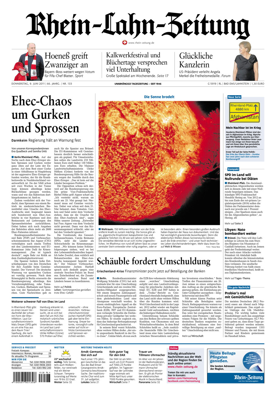 Rhein-Lahn-Zeitung vom Donnerstag, 09.06.2011