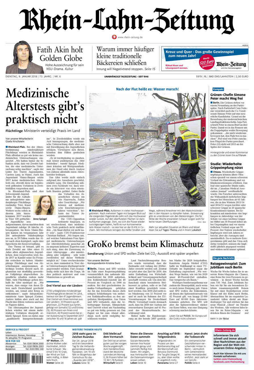 Rhein-Lahn-Zeitung vom Dienstag, 09.01.2018