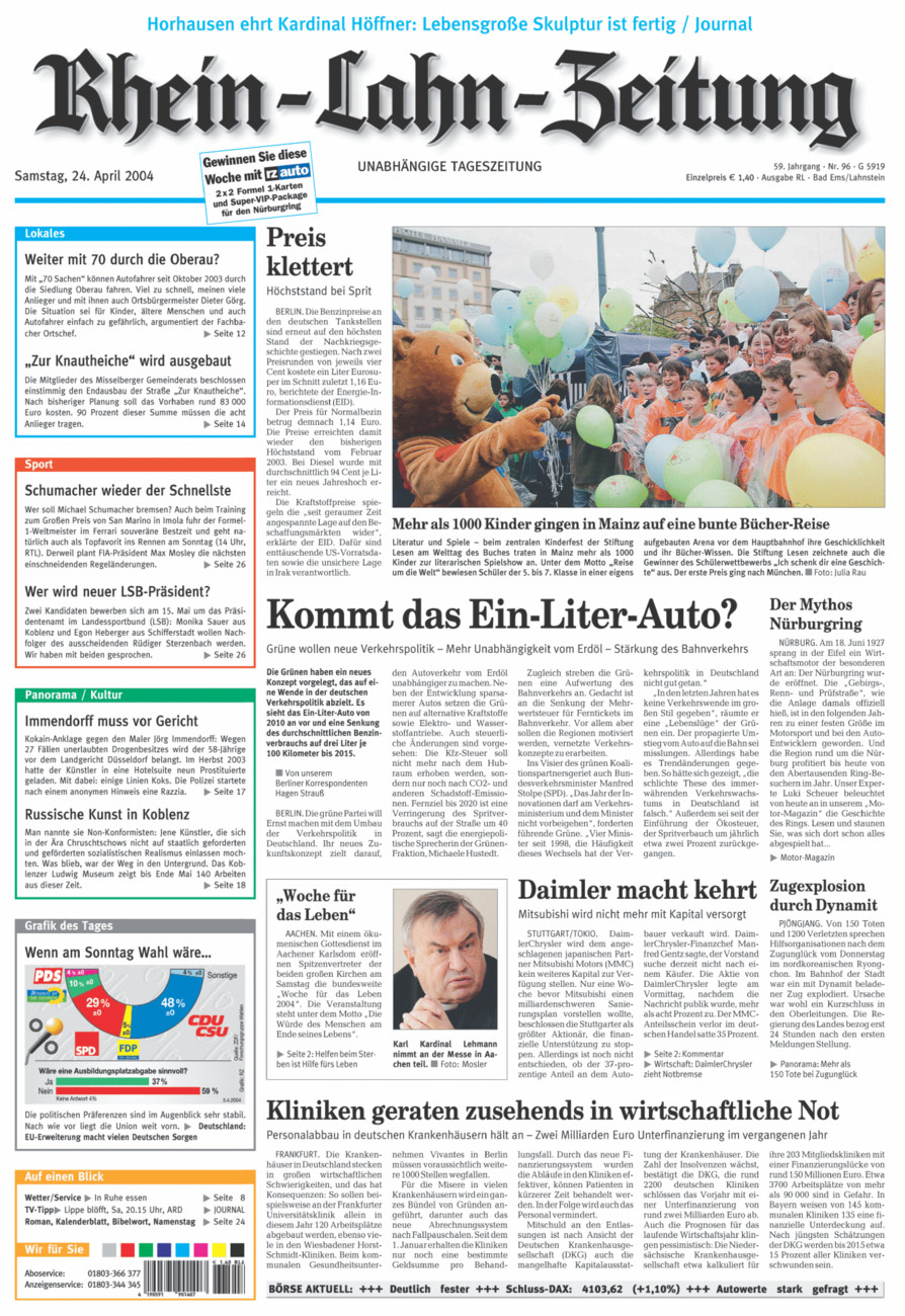 Rhein-Lahn-Zeitung vom Samstag, 24.04.2004