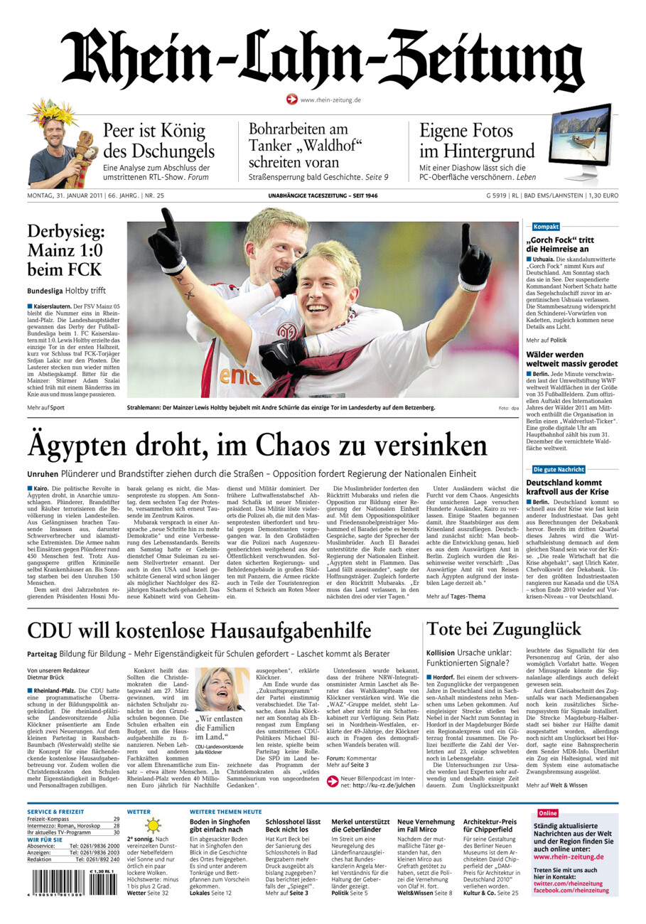 Rhein-Lahn-Zeitung vom Montag, 31.01.2011