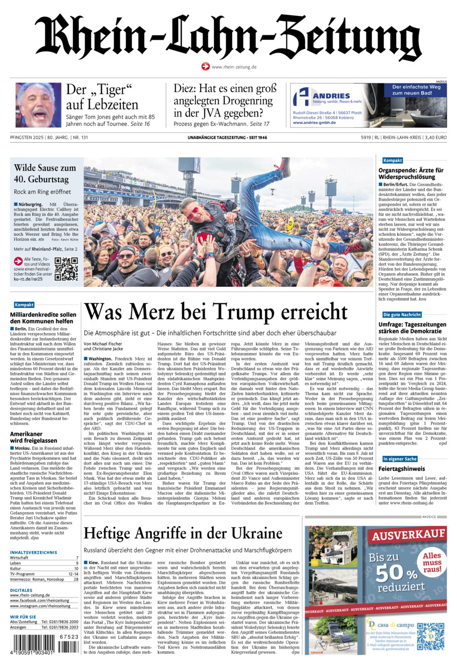 Rhein-Lahn-Zeitung vom Samstag, 07.06.2025