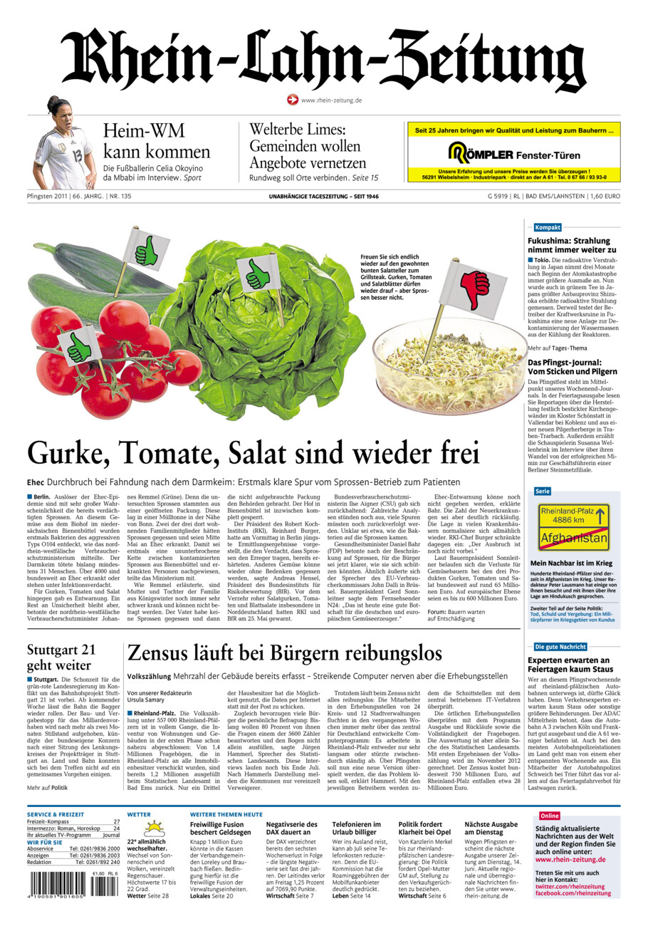 Rhein-Lahn-Zeitung vom Samstag, 11.06.2011