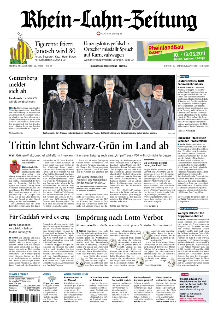 Rhein-Lahn-Zeitung vom Freitag, 11.03.2011