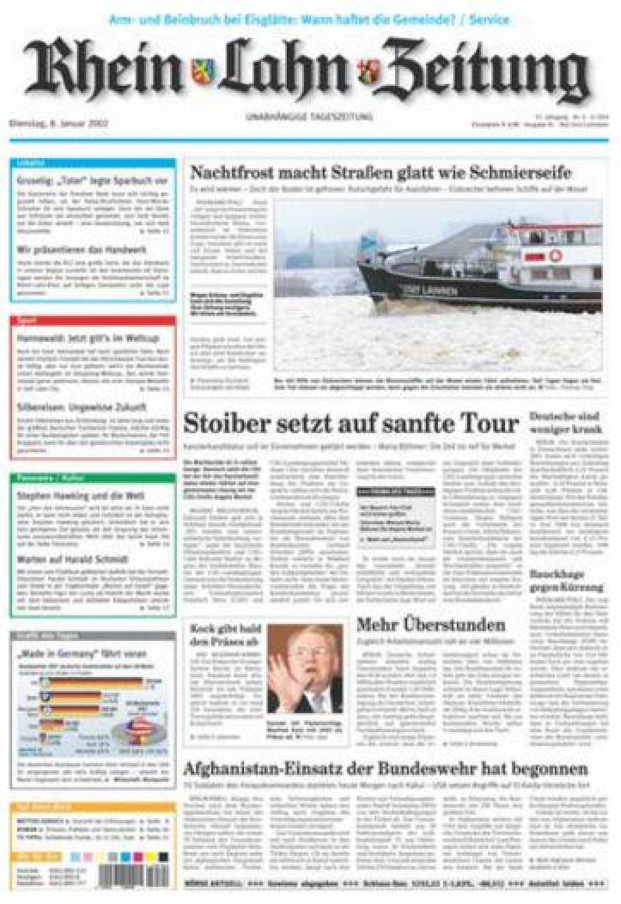 Rhein-Lahn-Zeitung vom Dienstag, 08.01.2002