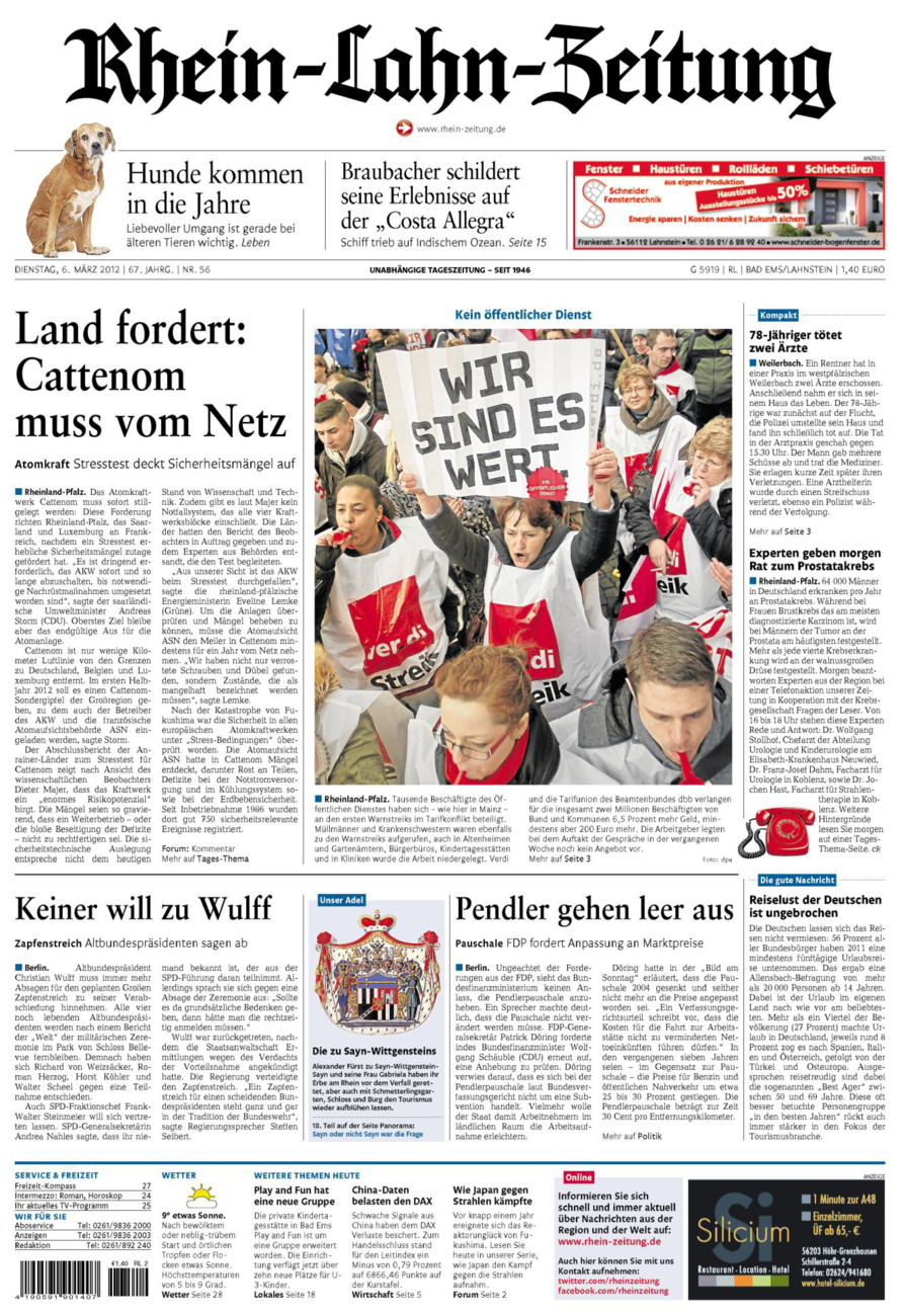 Rhein-Lahn-Zeitung vom Dienstag, 06.03.2012