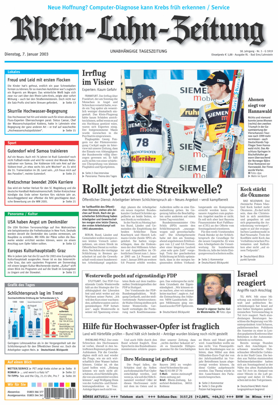 Rhein-Lahn-Zeitung vom Dienstag, 07.01.2003