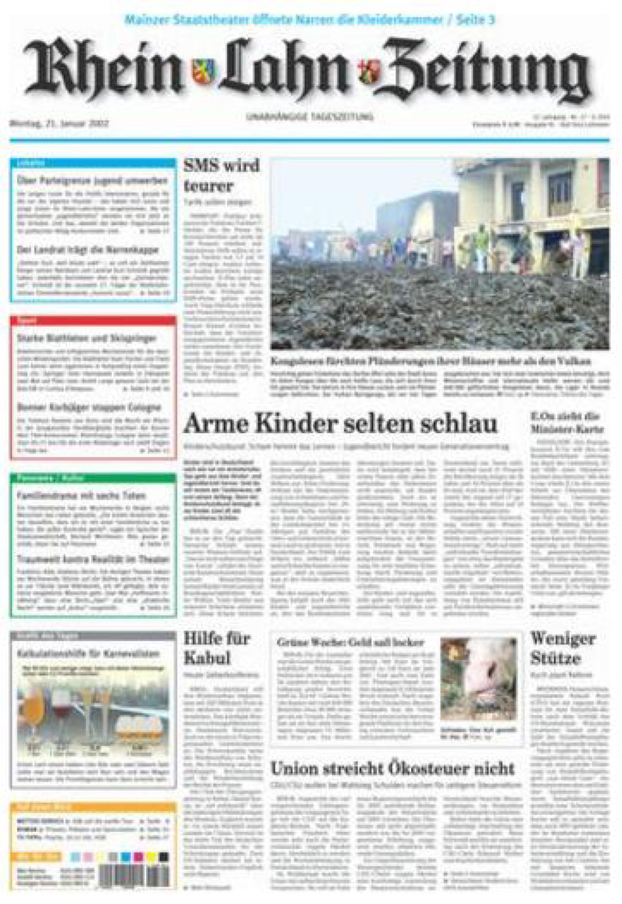 Rhein-Lahn-Zeitung vom Montag, 21.01.2002