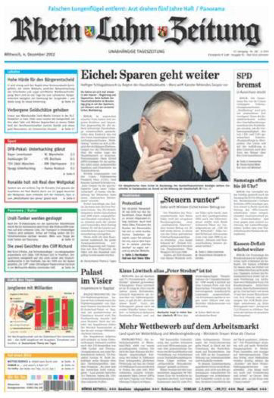 Rhein-Lahn-Zeitung vom Mittwoch, 04.12.2002