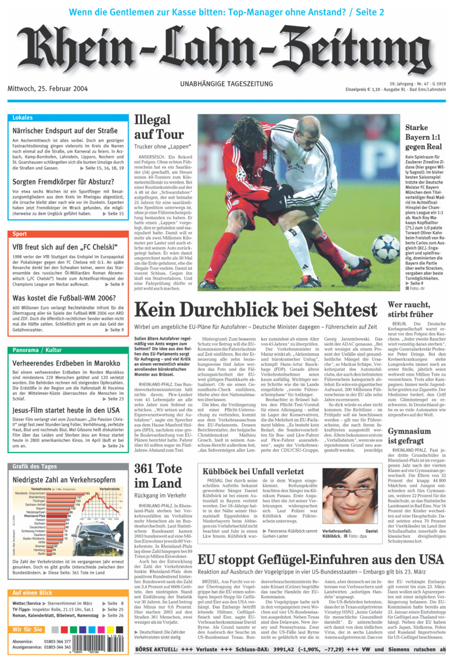 Rhein-Lahn-Zeitung vom Mittwoch, 25.02.2004