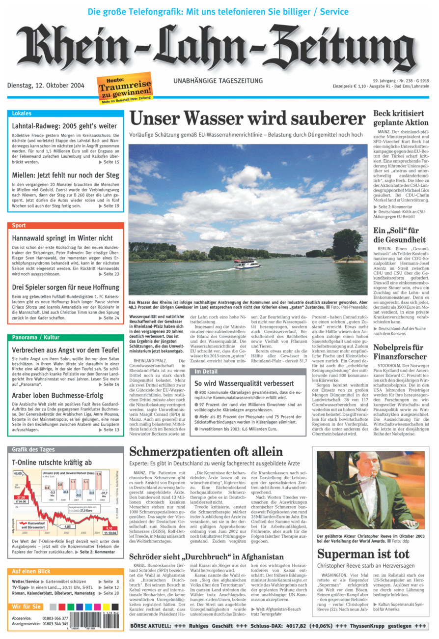 Rhein-Lahn-Zeitung vom Dienstag, 12.10.2004