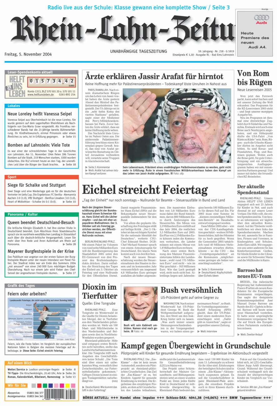 Rhein-Lahn-Zeitung vom Freitag, 05.11.2004