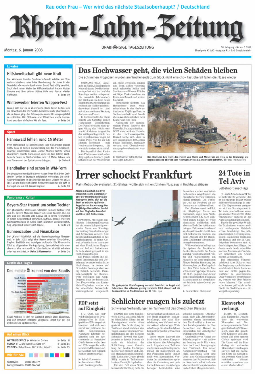 Rhein-Lahn-Zeitung vom Montag, 06.01.2003