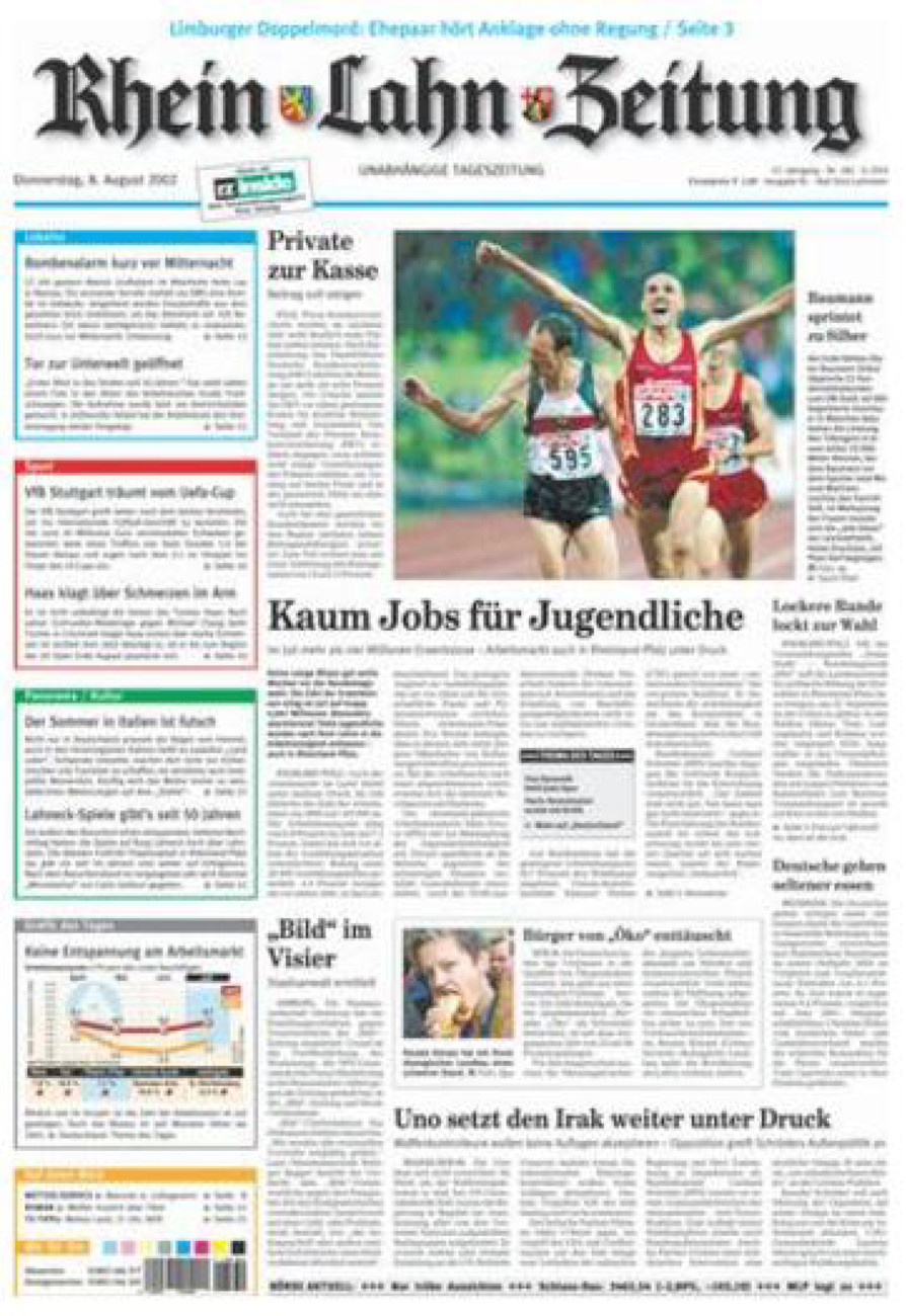 Rhein-Lahn-Zeitung vom Donnerstag, 08.08.2002