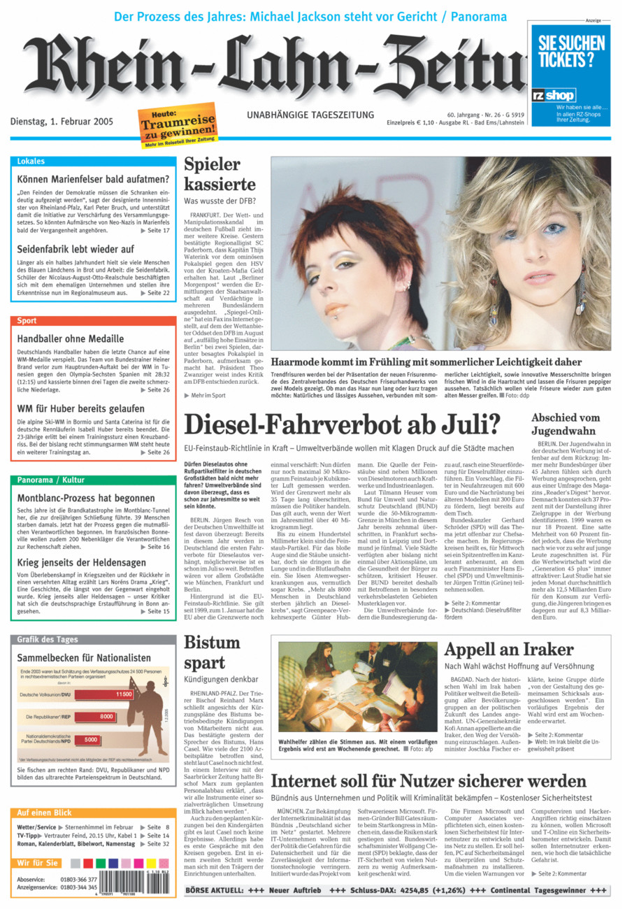 Rhein-Lahn-Zeitung vom Dienstag, 01.02.2005