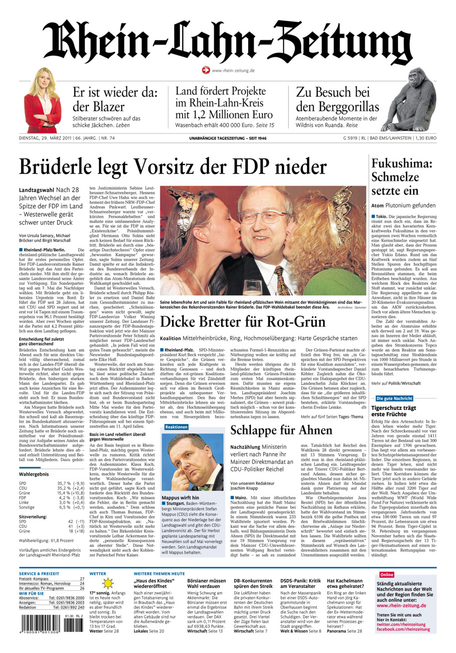 Rhein-Lahn-Zeitung vom Dienstag, 29.03.2011