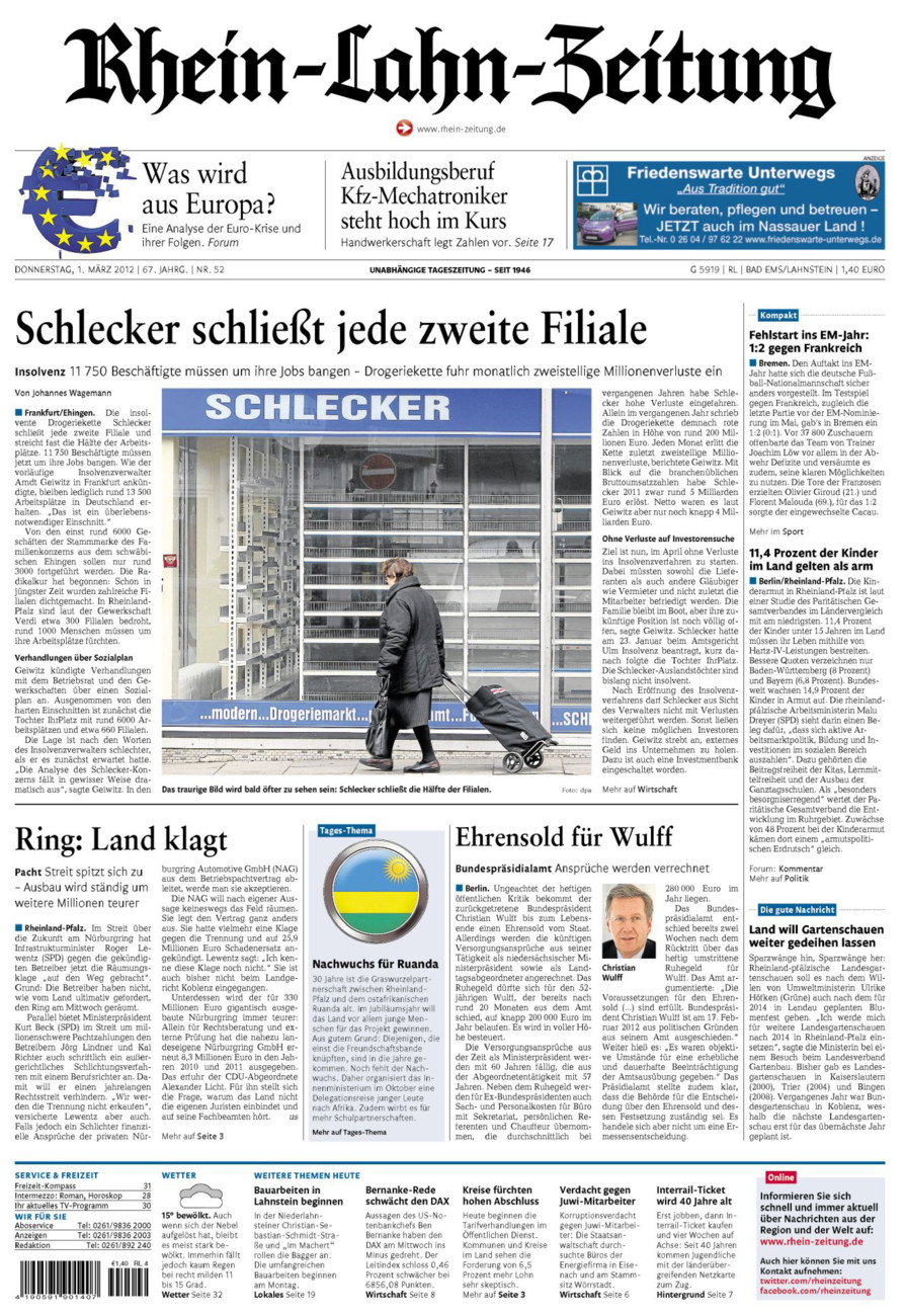 Rhein-Lahn-Zeitung vom Donnerstag, 01.03.2012