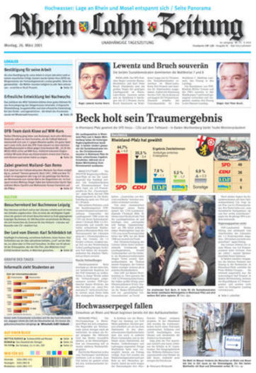 Rhein-Lahn-Zeitung vom Montag, 26.03.2001