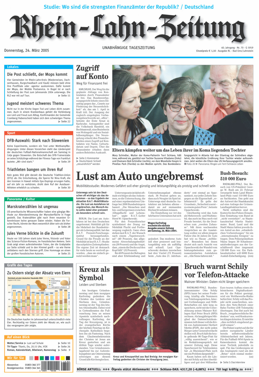 Rhein-Lahn-Zeitung vom Donnerstag, 24.03.2005