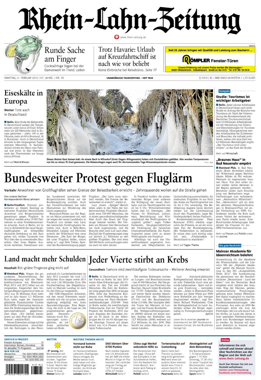 Rhein-Lahn-Zeitung vom Samstag, 04.02.2012
