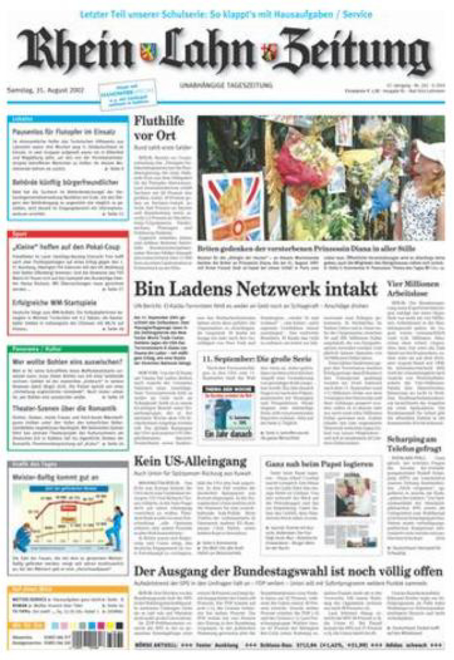 Rhein-Lahn-Zeitung vom Samstag, 31.08.2002