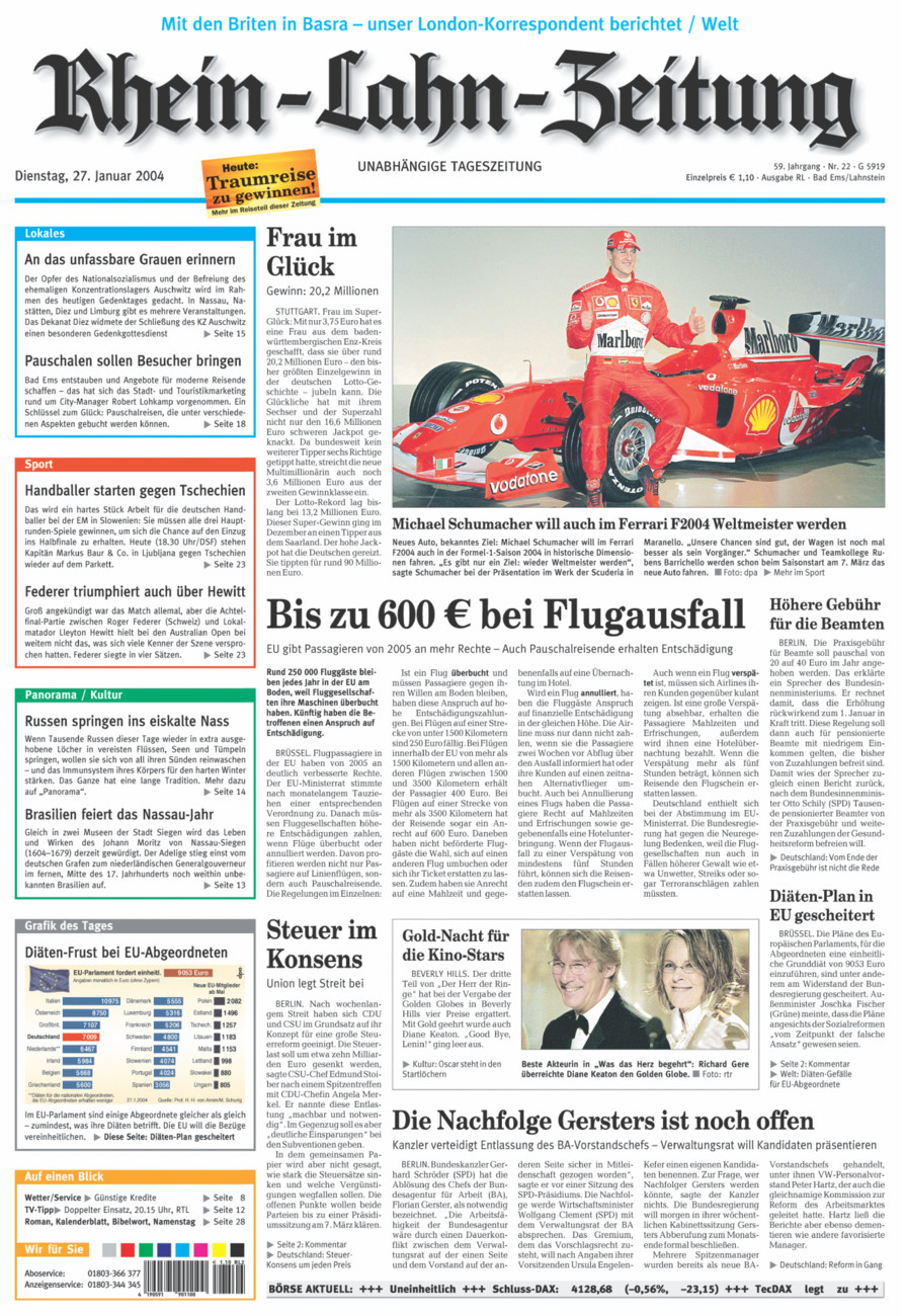 Rhein-Lahn-Zeitung vom Dienstag, 27.01.2004