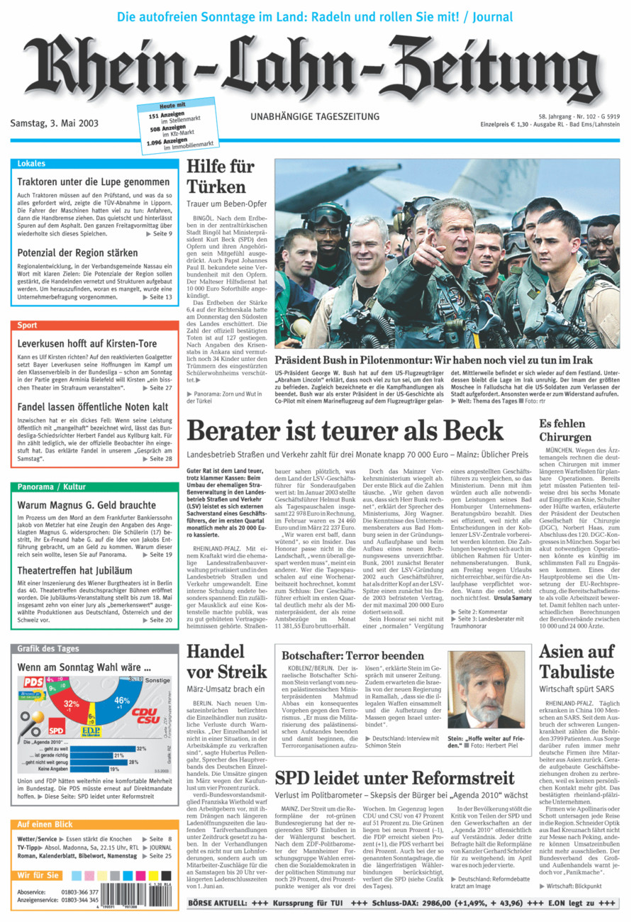 Rhein-Lahn-Zeitung vom Samstag, 03.05.2003