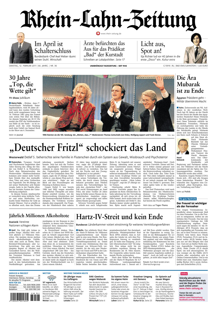 Rhein-Lahn-Zeitung vom Samstag, 12.02.2011