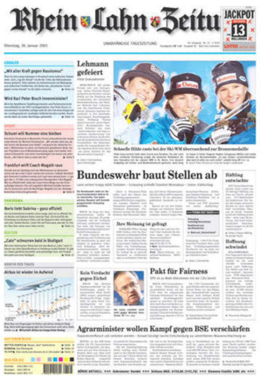 Rhein-Lahn-Zeitung vom Dienstag, 30.01.2001