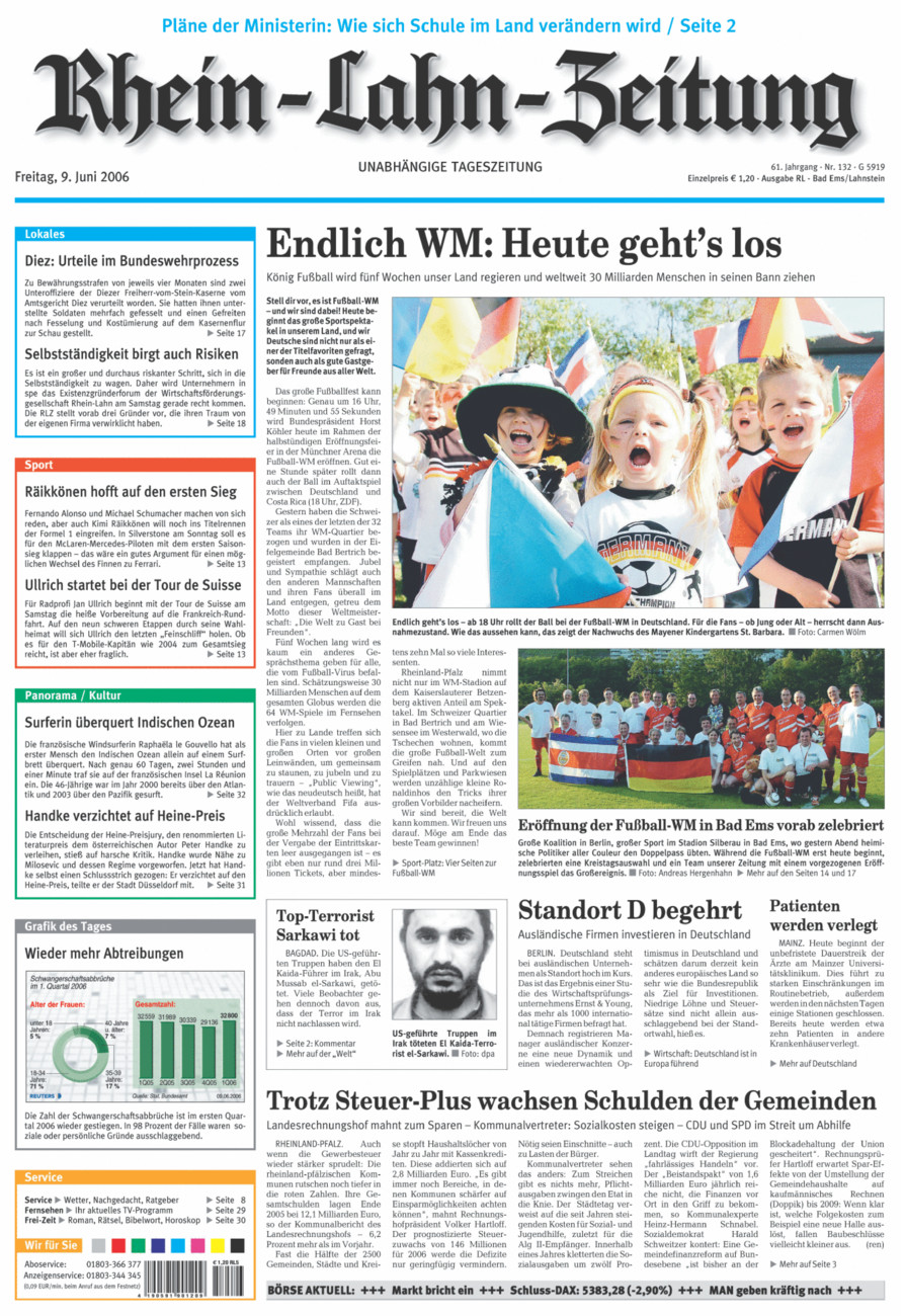 Rhein-Lahn-Zeitung vom Freitag, 09.06.2006