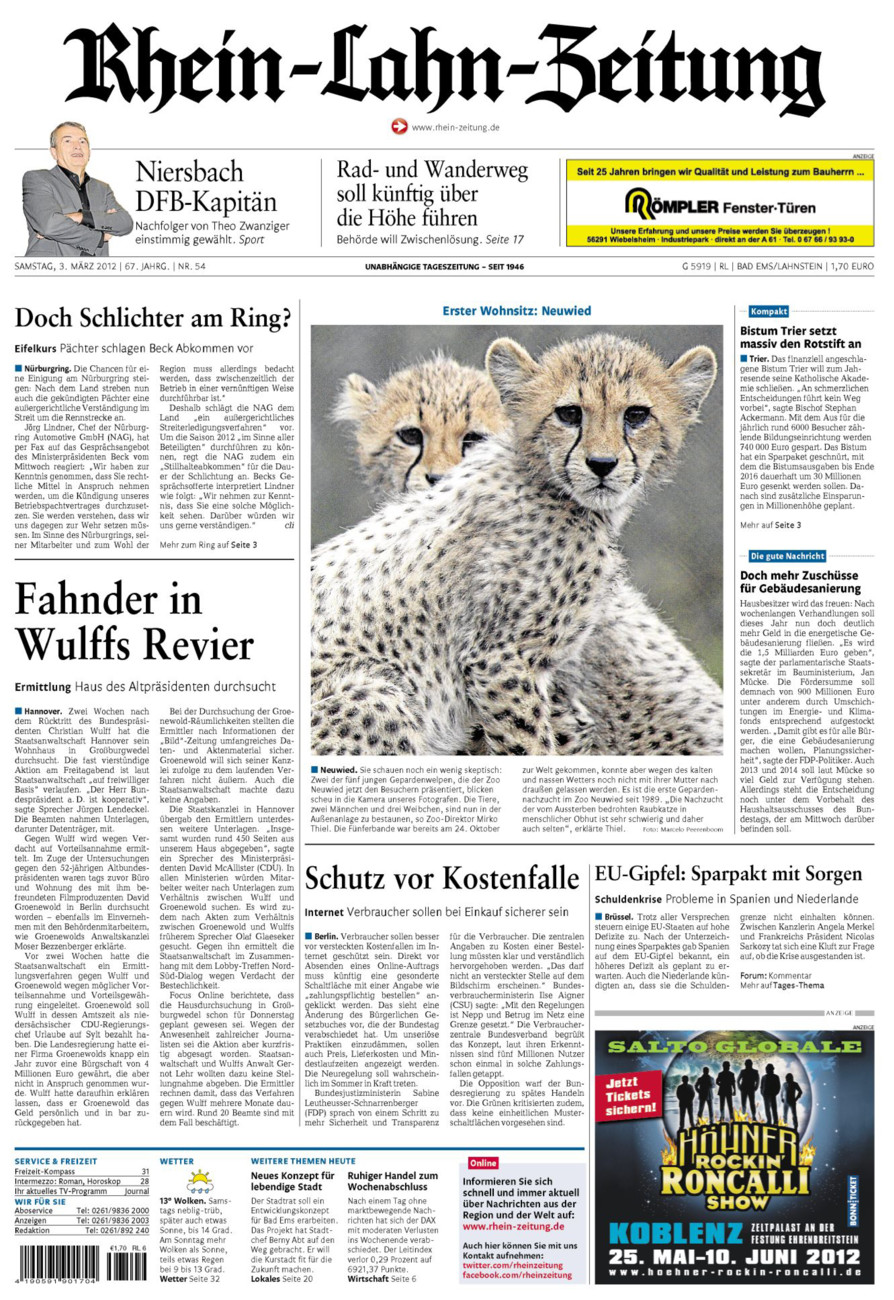 Rhein-Lahn-Zeitung vom Samstag, 03.03.2012