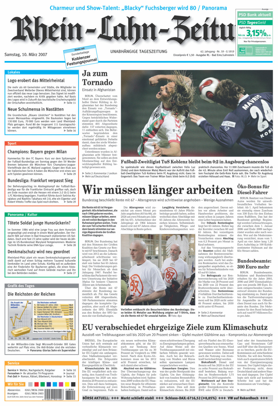 Rhein-Lahn-Zeitung vom Samstag, 10.03.2007