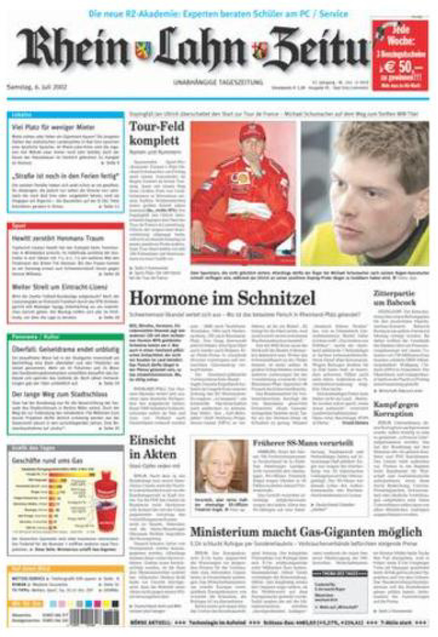 Rhein-Lahn-Zeitung vom Samstag, 06.07.2002