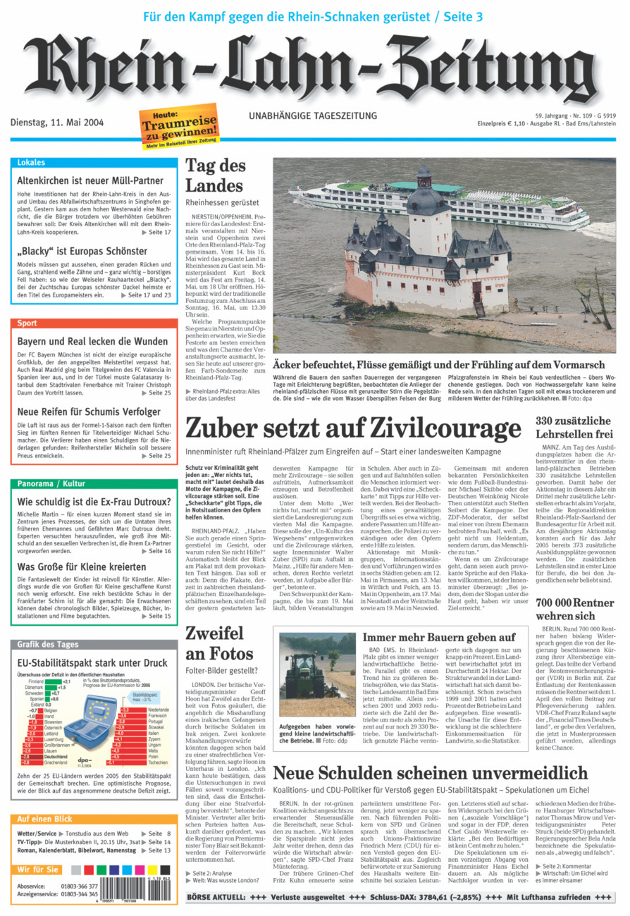 Rhein-Lahn-Zeitung vom Dienstag, 11.05.2004