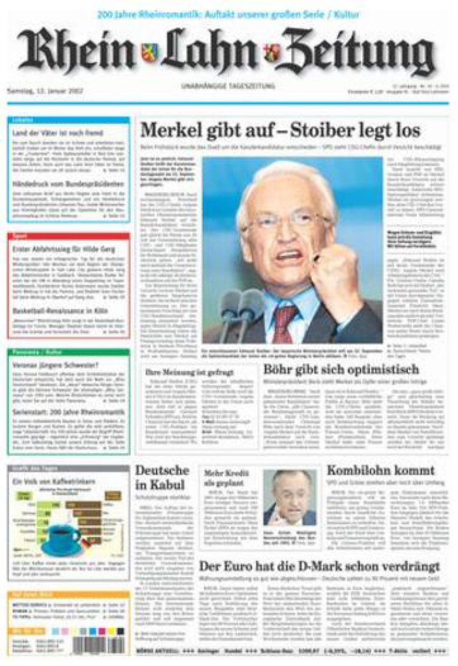 Rhein-Lahn-Zeitung vom Samstag, 12.01.2002