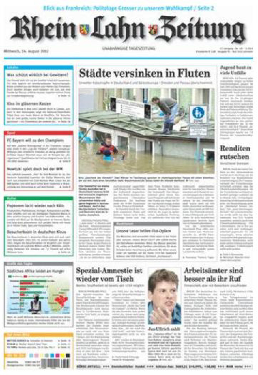 Rhein-Lahn-Zeitung vom Mittwoch, 14.08.2002