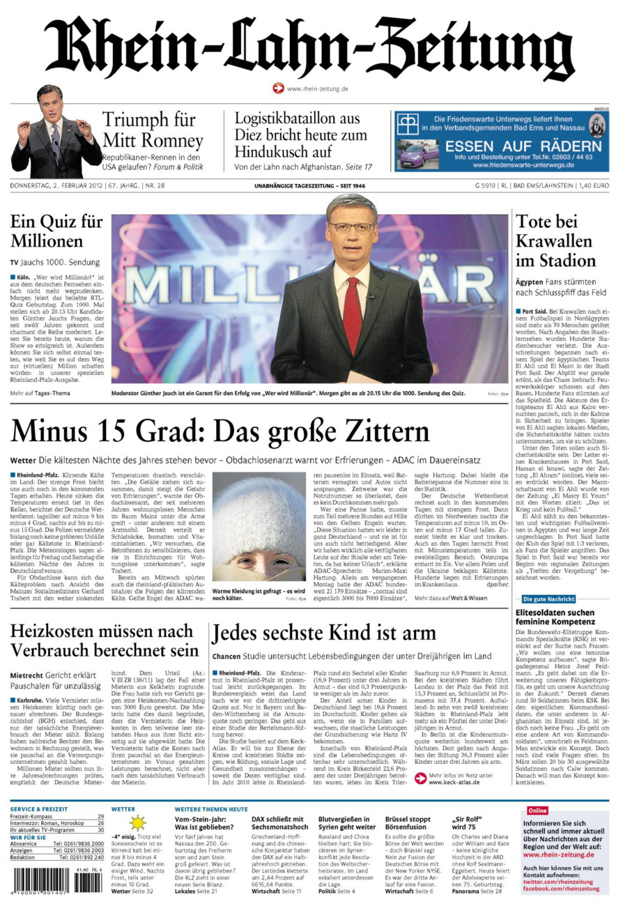 Rhein-Lahn-Zeitung vom Donnerstag, 02.02.2012