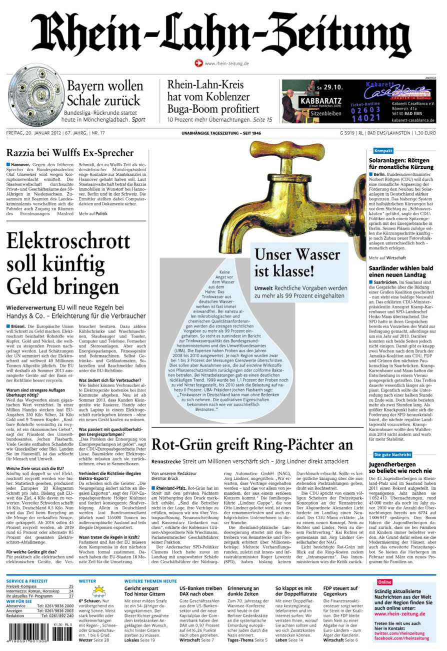 Rhein-Lahn-Zeitung vom Freitag, 20.01.2012