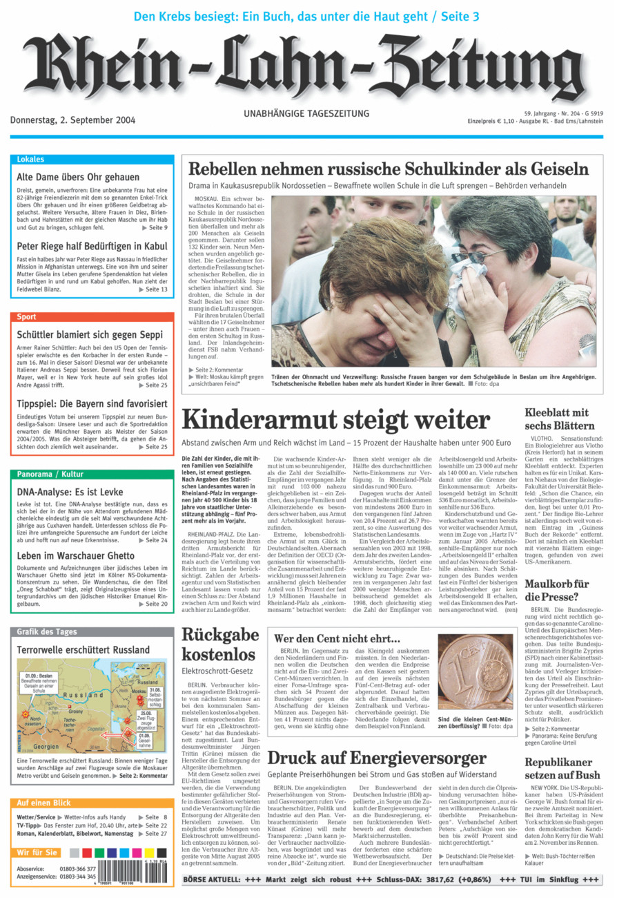 Rhein-Lahn-Zeitung vom Donnerstag, 02.09.2004